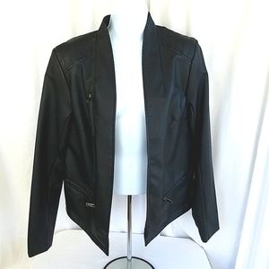 Harve Benard Women's Black Faux Leather Jacket Size Large